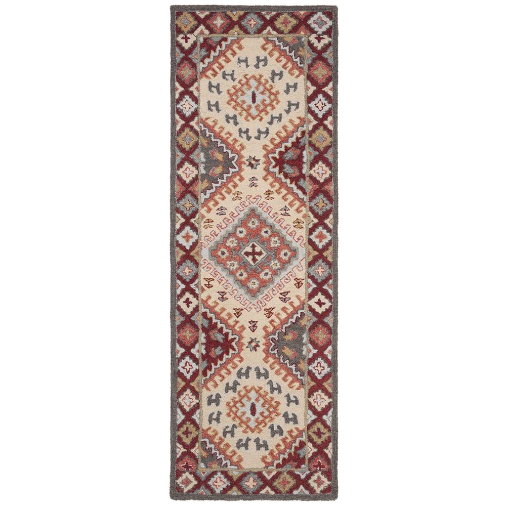 ASPEN, RED / IVORY, 2'-3" X 7', Area Rug. Picture 1