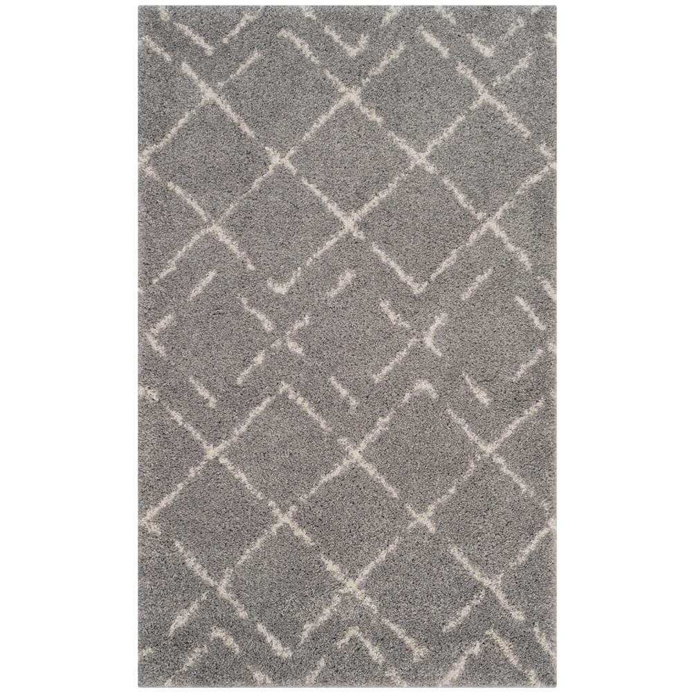 ARIZONA SHAG, GREY / IVORY, 3' X 5', Area Rug, ASG743D-3. Picture 1