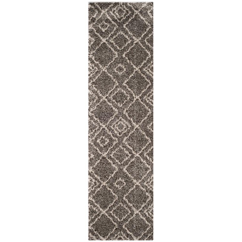 ARIZONA SHAG, BROWN / IVORY, 2'-3" X 12', Area Rug, ASG744B-212. Picture 1