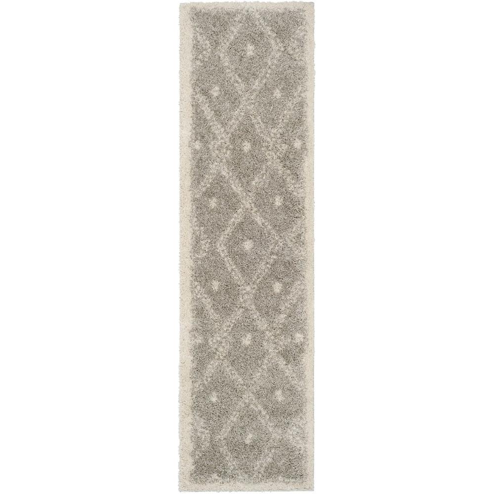 ARIZONA SHAG, GREY / IVORY, 2'-3" X 8', Area Rug, ASG748D-28. The main picture.