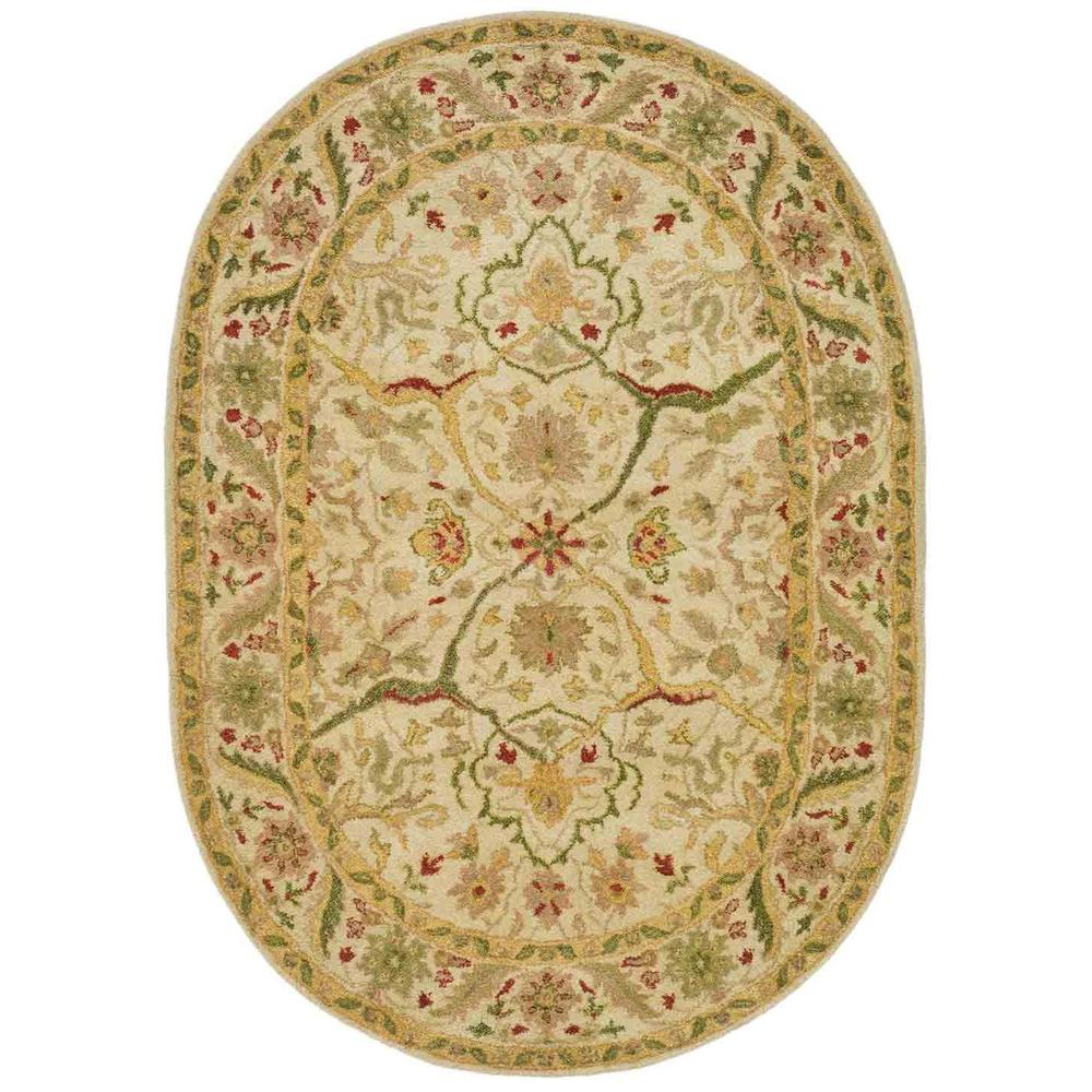 ANTIQUITY, IVORY, 4'-6" X 6'-6" Oval, Area Rug, AT14A-5OV. Picture 1
