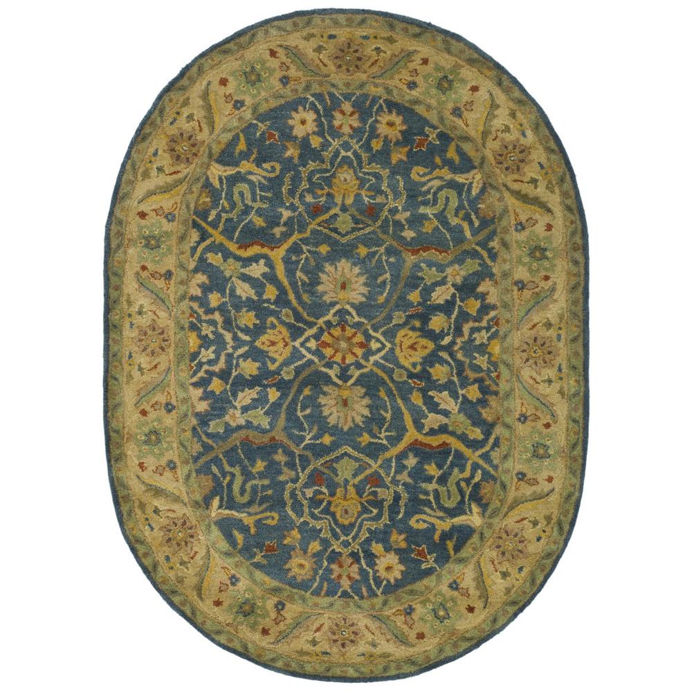 ANTIQUITY, BLUE, 4'-6" X 6'-6" Oval, Area Rug, AT14E-5OV. Picture 1