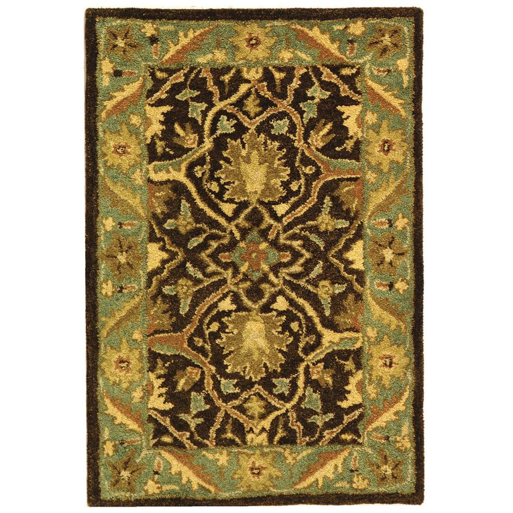 ANTIQUITY, BROWN / GREEN, 2' X 3', Area Rug, AT14F-2. Picture 1