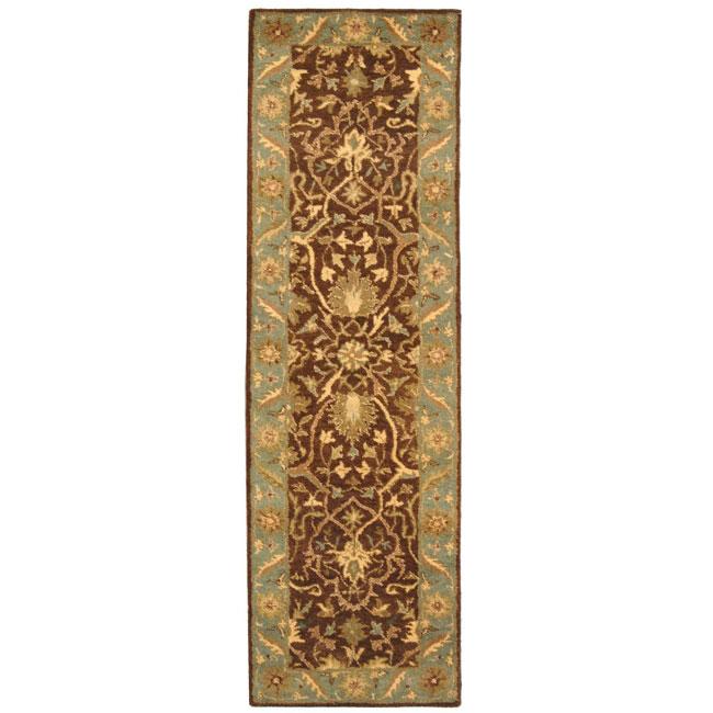 ANTIQUITY, BROWN / GREEN, 2'-3" X 8', Area Rug, AT14F-28. Picture 1