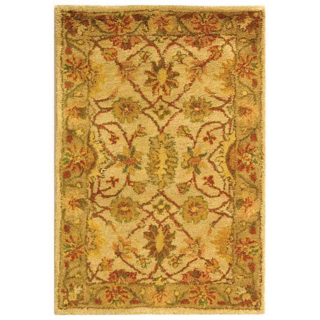 ANTIQUITY, IVORY / LIGHT GREEN, 2' X 3', Area Rug. Picture 1