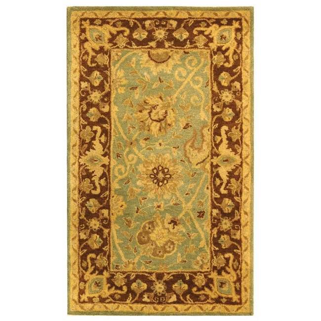 ANTIQUITY, GREEN / BROWN, 3' X 5', Area Rug. Picture 1