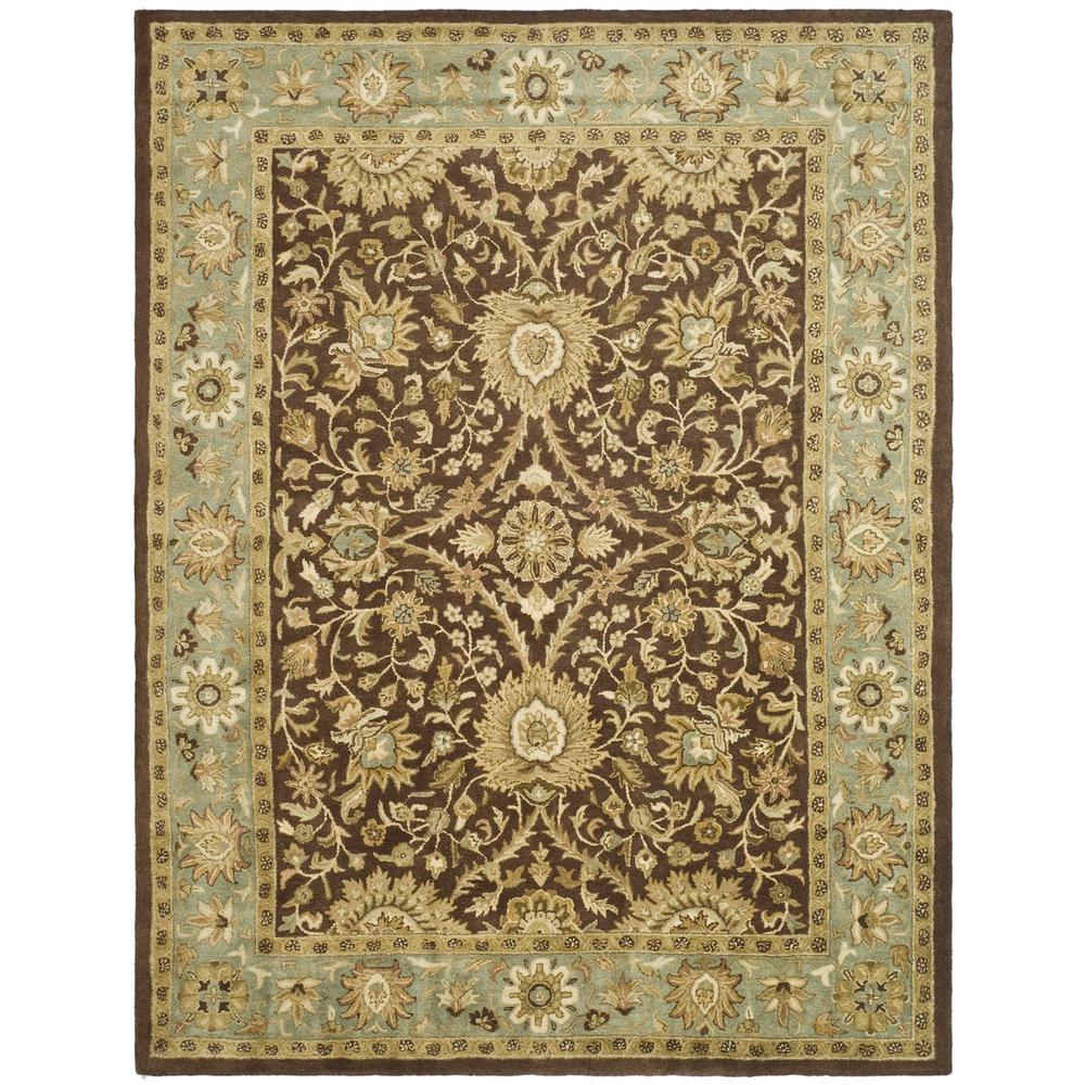 ANTIQUITY, CHOCOLATE / BLUE, 9'-6" X 13'-6", Area Rug. Picture 1