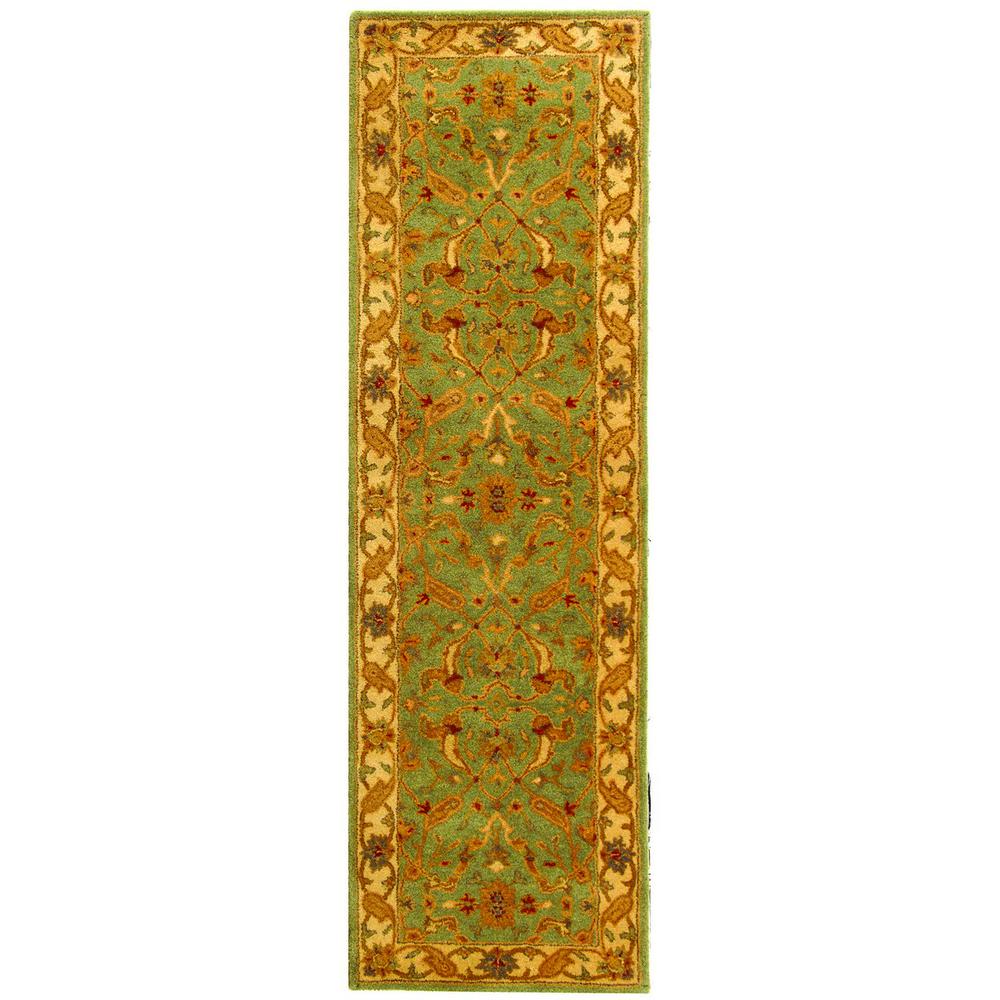 ANTIQUITY, TEAL / BEIGE, 2'-3" X 8', Area Rug. Picture 1