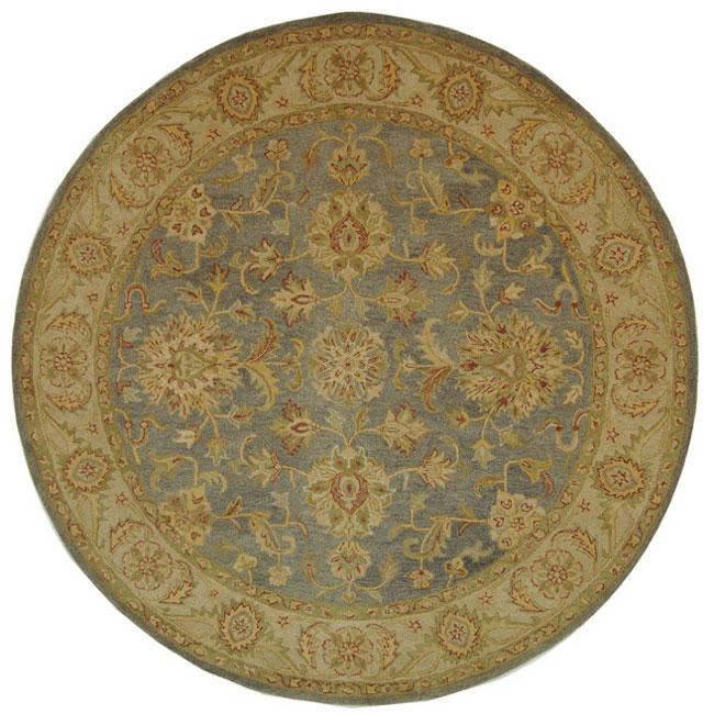 ANTIQUITY, BLUE / BEIGE, 8' X 8' Round, Area Rug, AT312A-8R. Picture 1