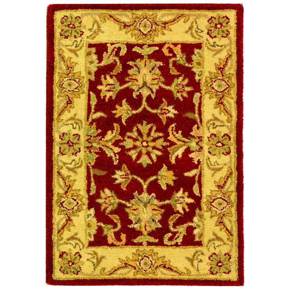 ANTIQUITY, RED / GOLD, 2' X 3', Area Rug. Picture 1