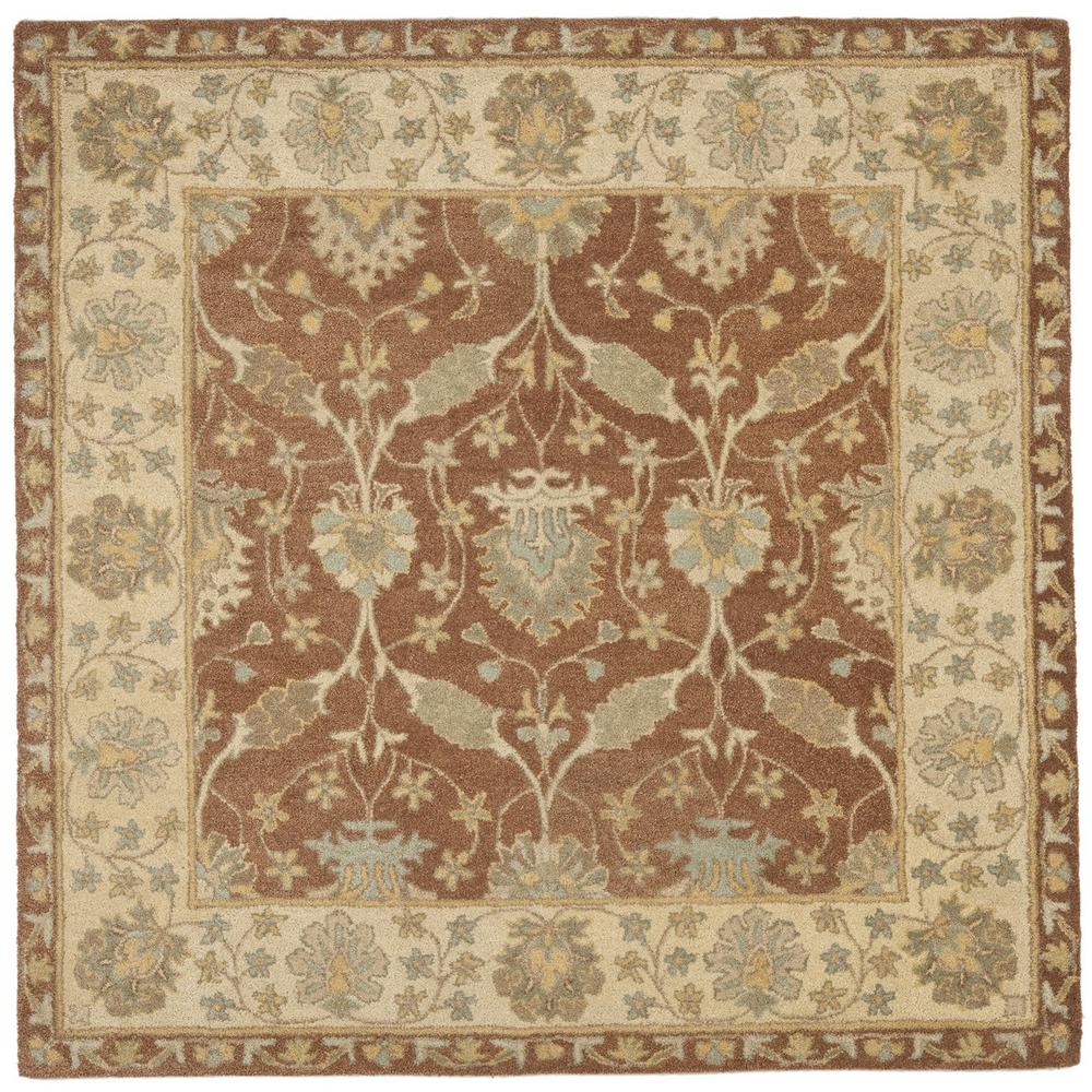 ANTIQUITY, BROWN / TAUPE, 6' X 6' Square, Area Rug. Picture 1