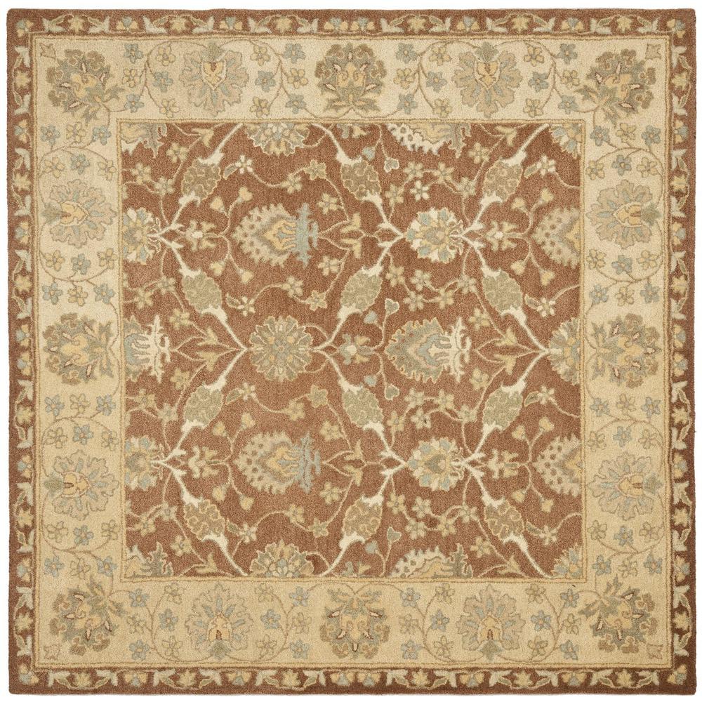 ANTIQUITY, BROWN / TAUPE, 8' X 8' Square, Area Rug. Picture 1