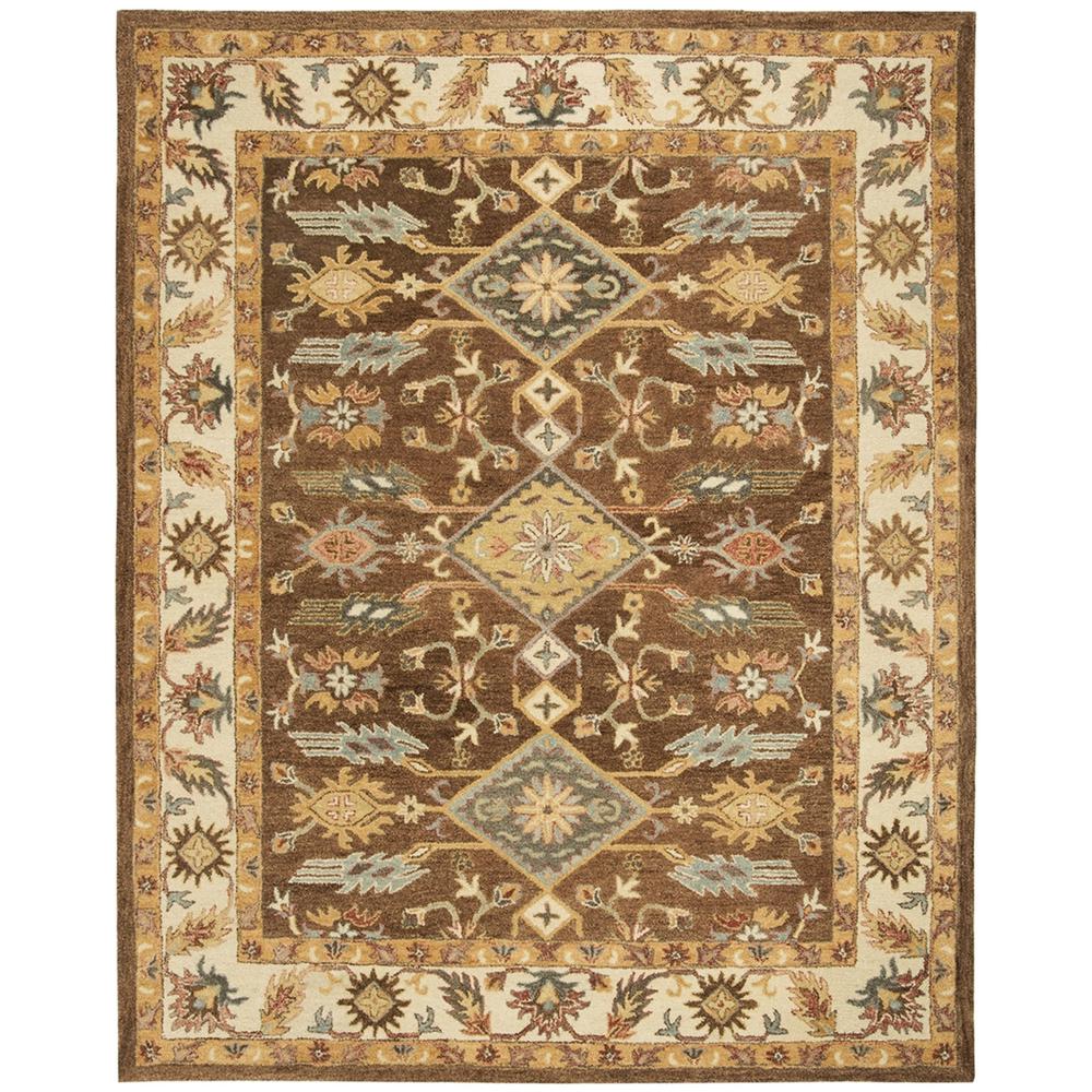 ANTIQUITY, DARK BROWN / IVORY, 8' X 10', Area Rug. Picture 1