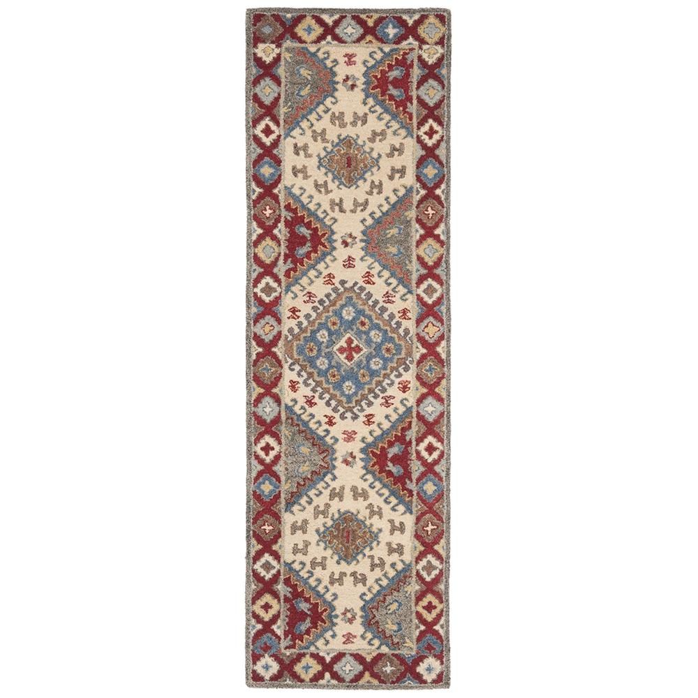 ANTIQUITY, RED / IVORY, 2'-3" X 8', Area Rug. The main picture.