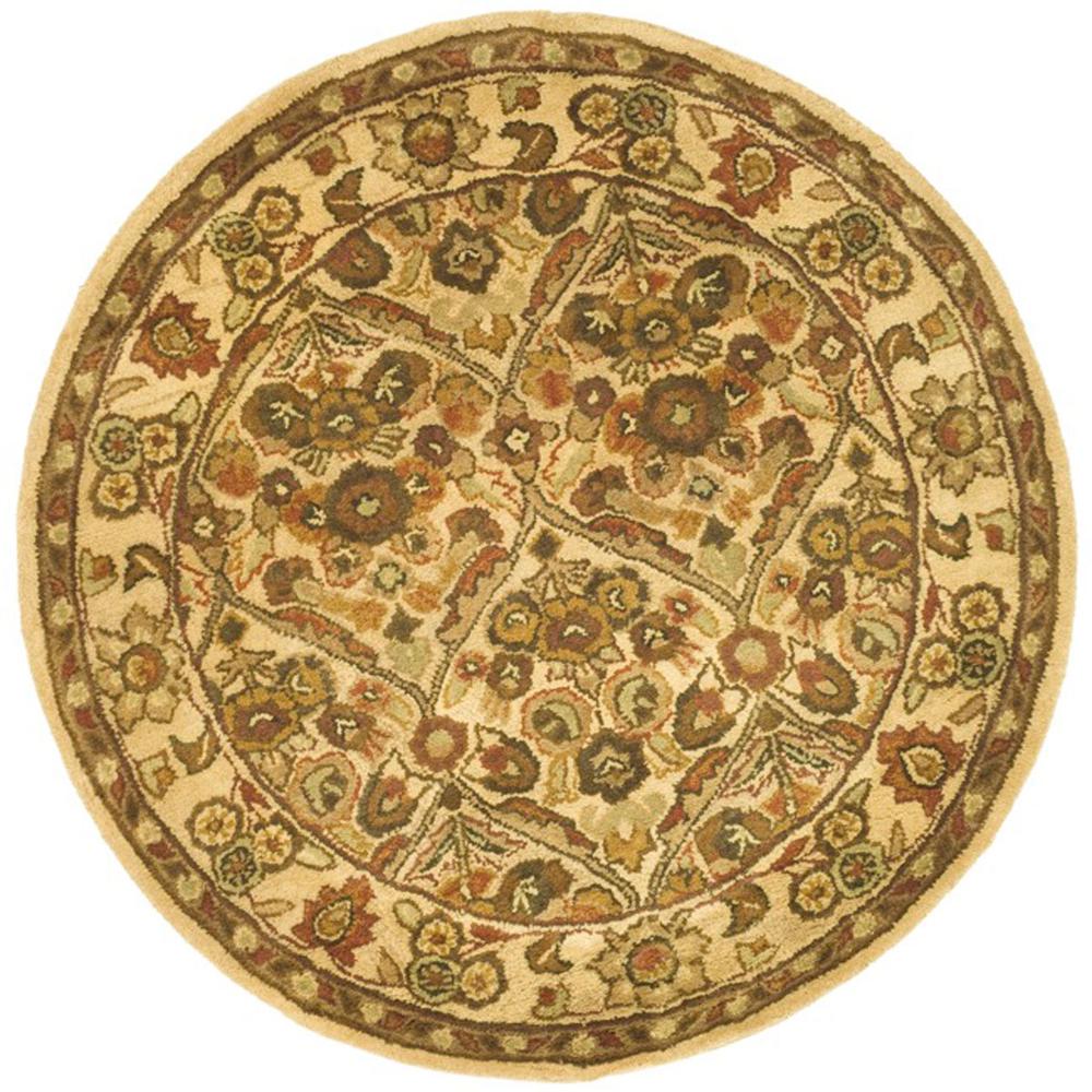 ANTIQUITY, GOLD, 3'-6" X 3'-6" Round, Area Rug, AT51C-4R. Picture 1