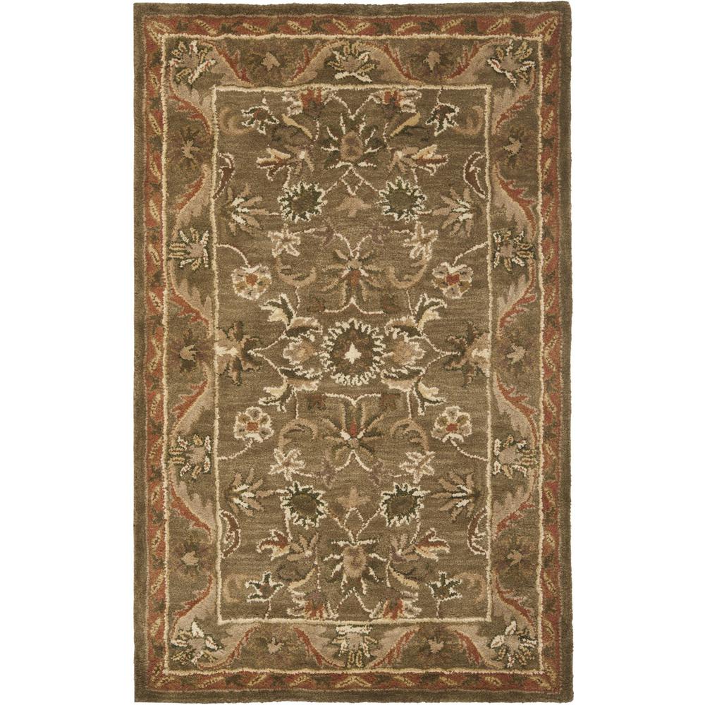 ANTIQUITY, OLIVE / GOLD, 3' X 5', Area Rug. Picture 1