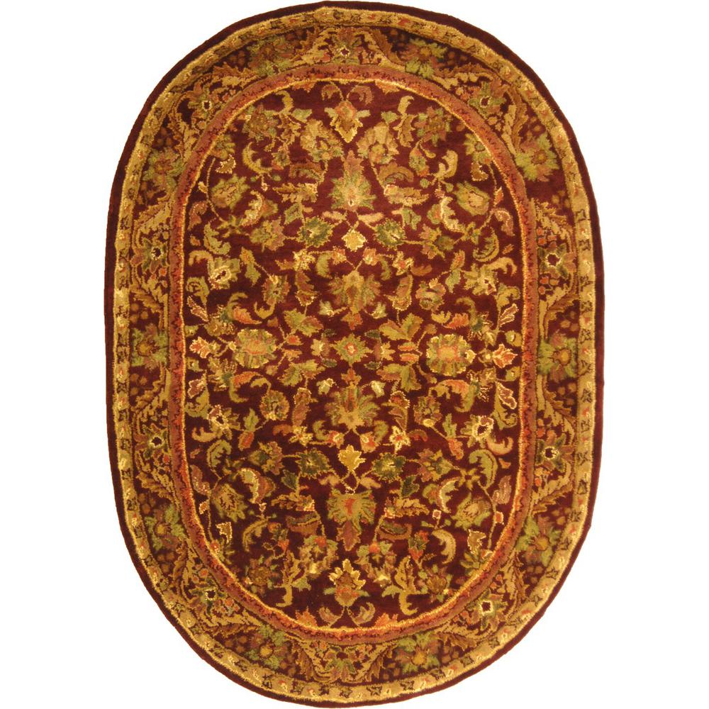 ANTIQUITY, ASSORTED / GOLD, 4'-6" X 6'-6" Oval, Area Rug. Picture 1