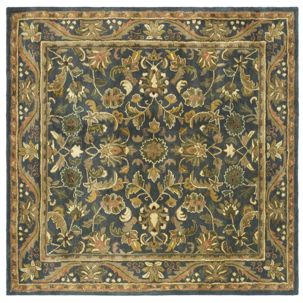 ANTIQUITY, BLUE / GOLD, 6' X 6' Square, Area Rug. Picture 1