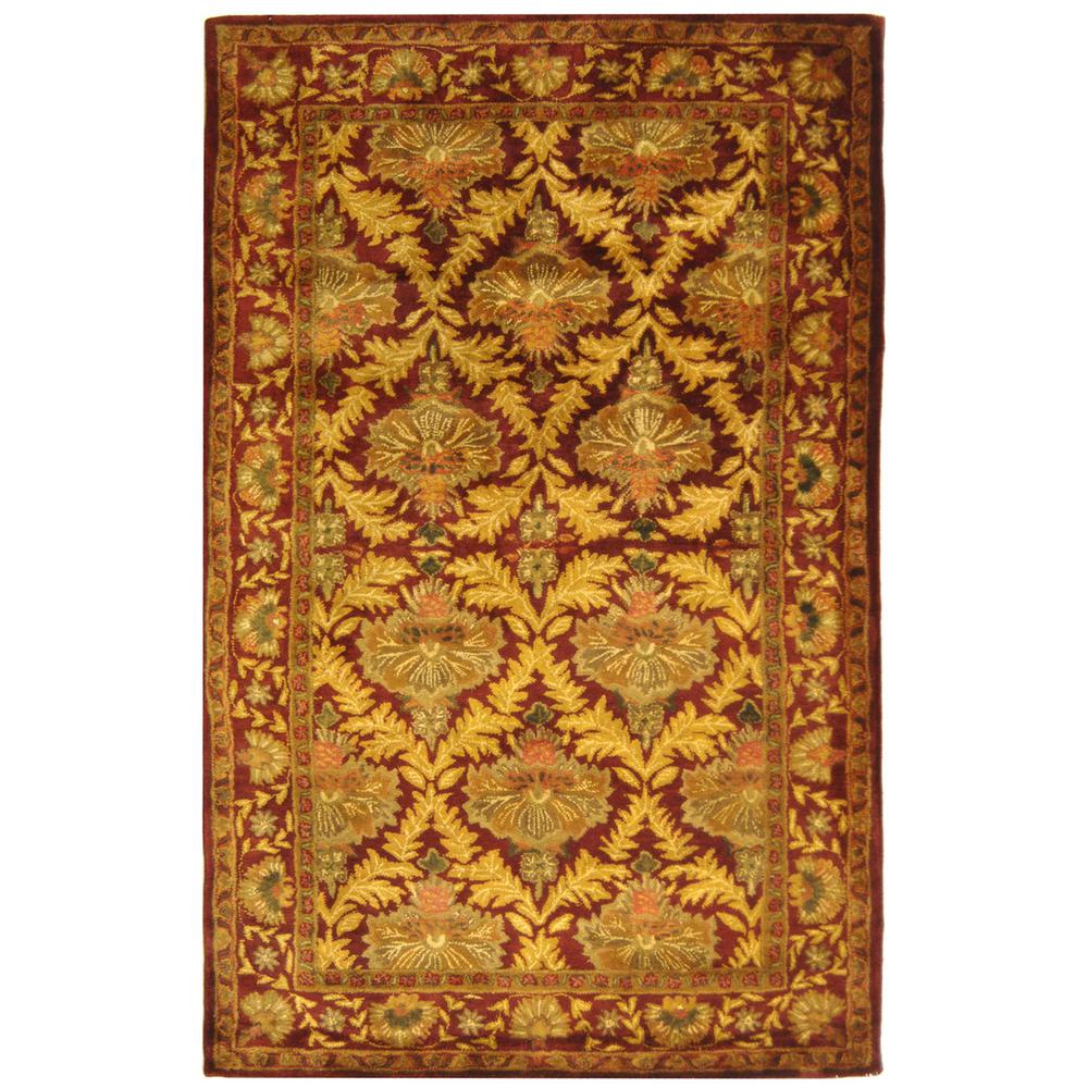 ANTIQUITY, WINE / GOLD, 5' X 8', Area Rug, AT54A-5. Picture 1