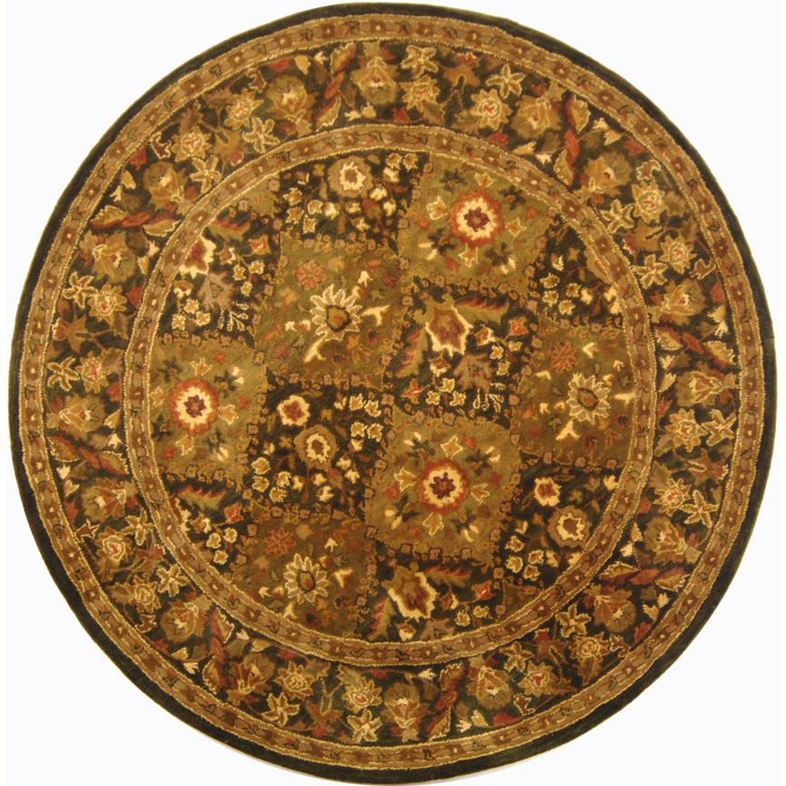 ANTIQUITY, OLIVE, 3'-6" X 3'-6" Round, Area Rug. Picture 1