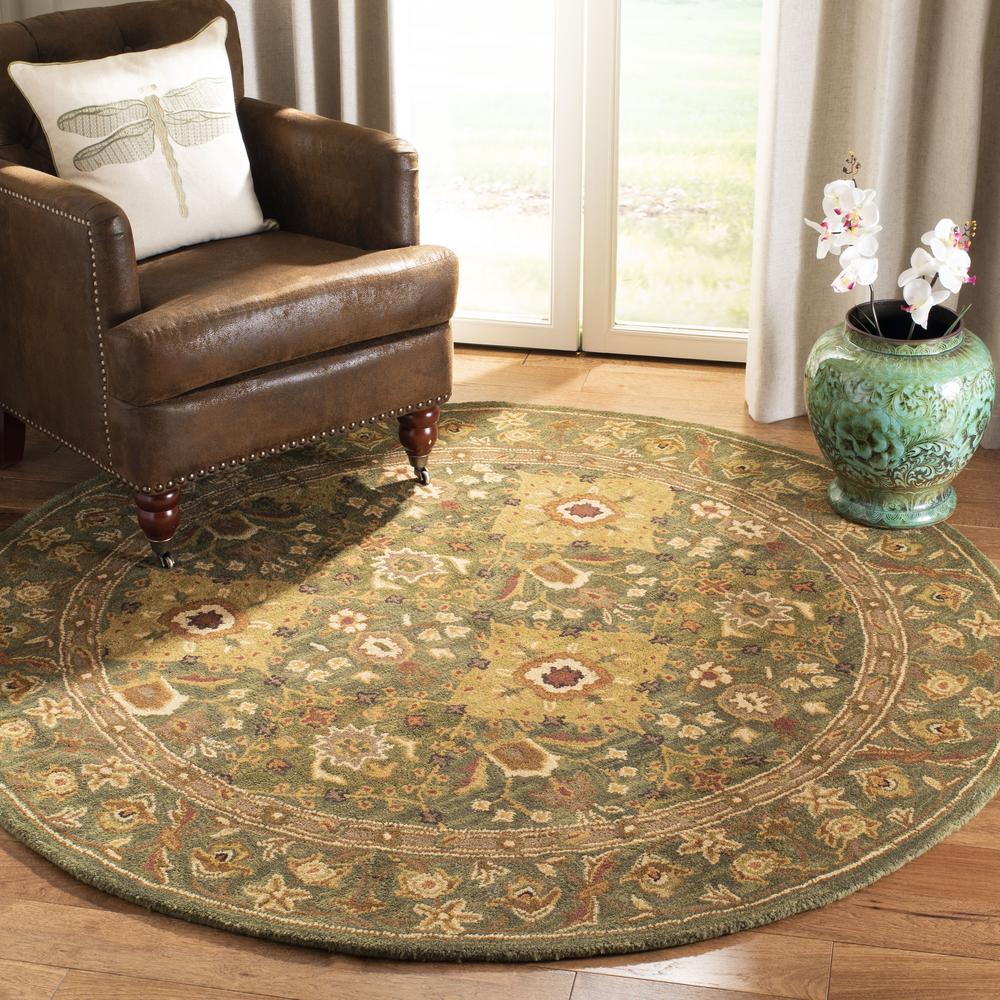 ANTIQUITY, OLIVE, 6' X 9', Area Rug. Picture 1