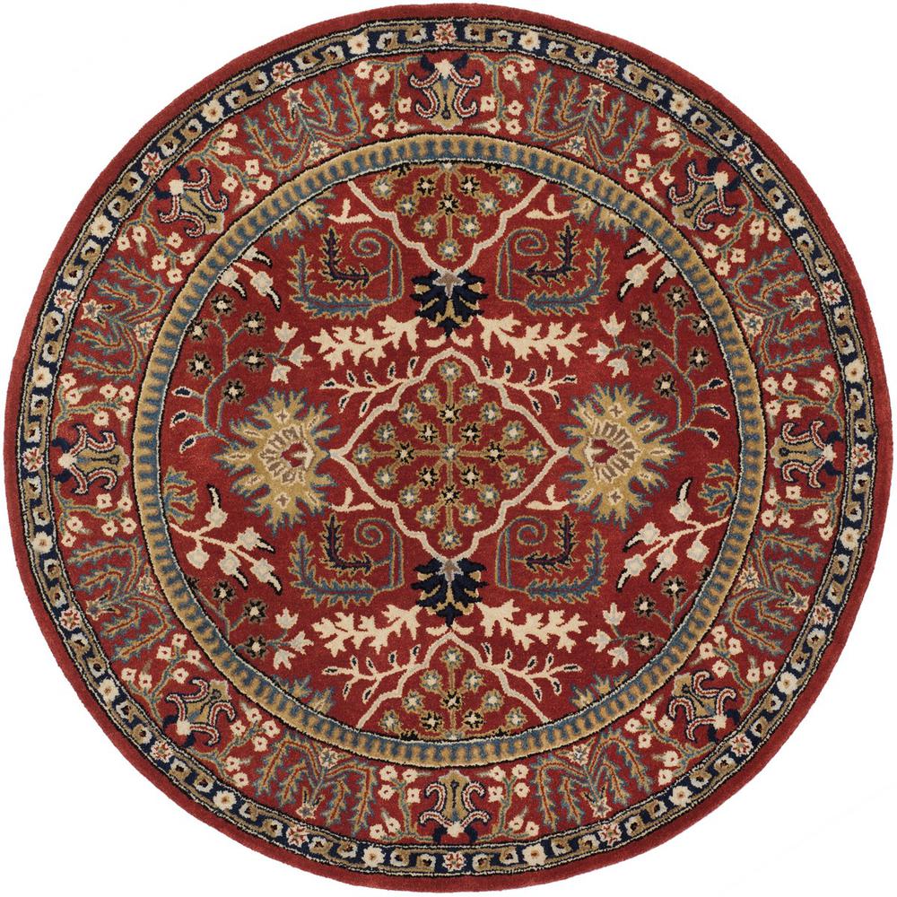ANTIQUITY, RED / MULTI, 6' X 6' Round, Area Rug. Picture 1