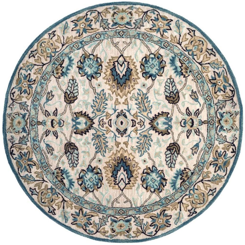 ANTIQUITY, PEACOCK / BLUE, 6' X 6' Round, Area Rug. Picture 1