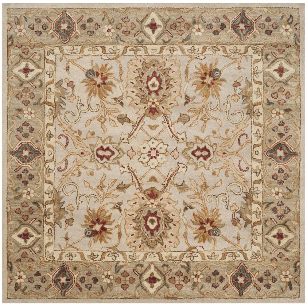 ANTIQUITY, GREY BEIGE / SAGE, 6' X 6' Square, Area Rug. Picture 1