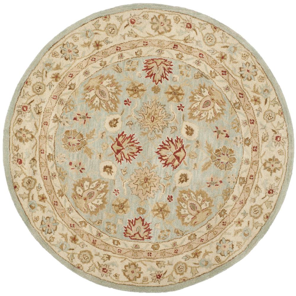 ANTIQUITY, GREY BLUE / BEIGE, 6' X 6' Round, Area Rug. Picture 1
