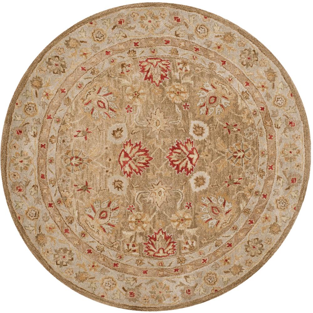 ANTIQUITY, BROWN / BEIGE, 6' X 6' Round, Area Rug, AT822B-6R. Picture 1