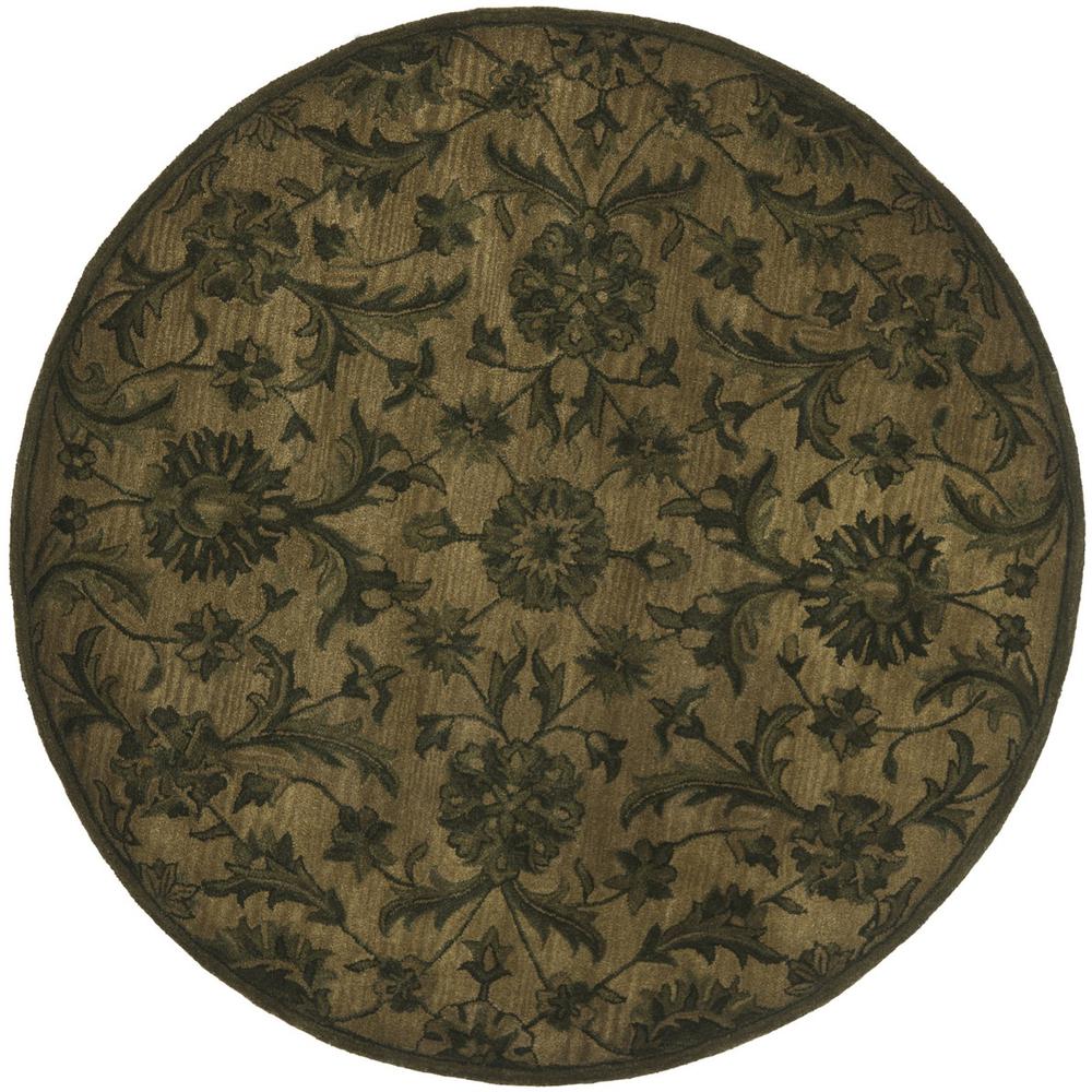 ANTIQUITY, OLIVE / GREEN, 6' X 6' Round, Area Rug. Picture 1