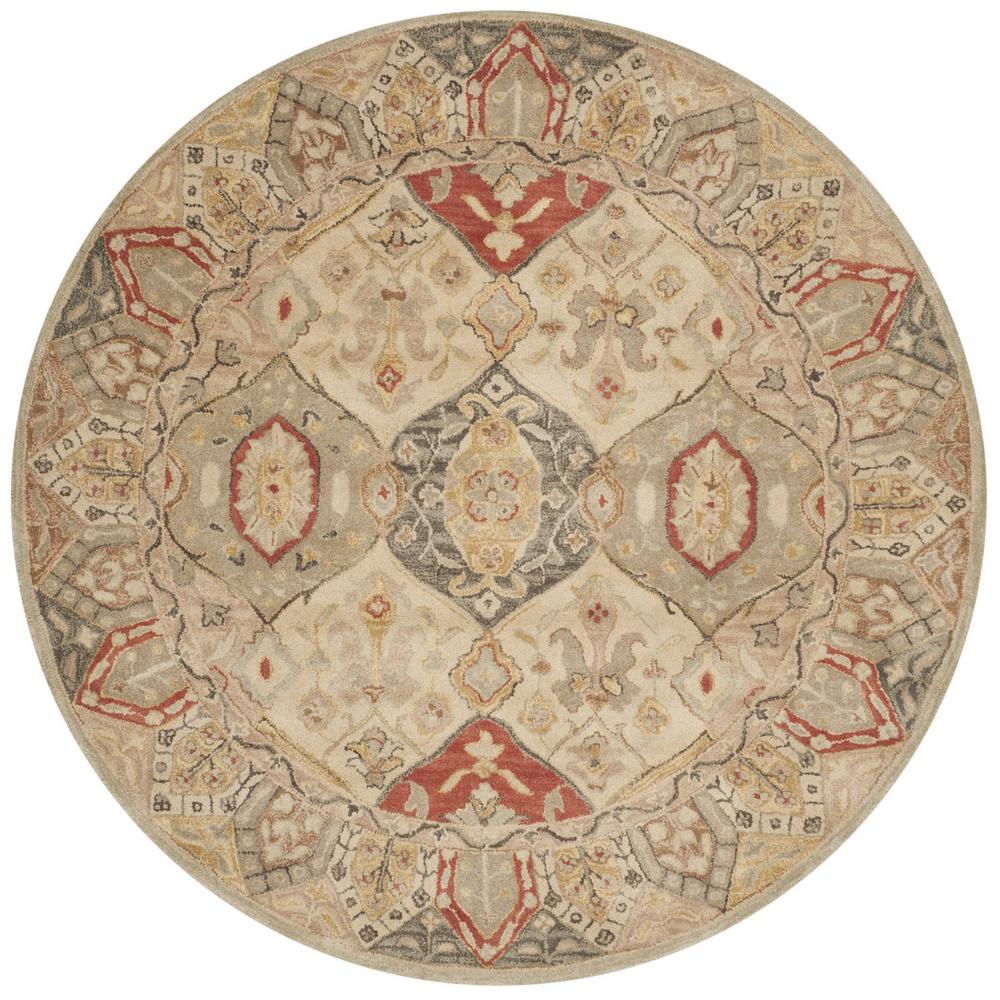 ANTIQUITY, BEIGE / MULTI, 6' X 6' Round, Area Rug, AT830A-6R. Picture 1