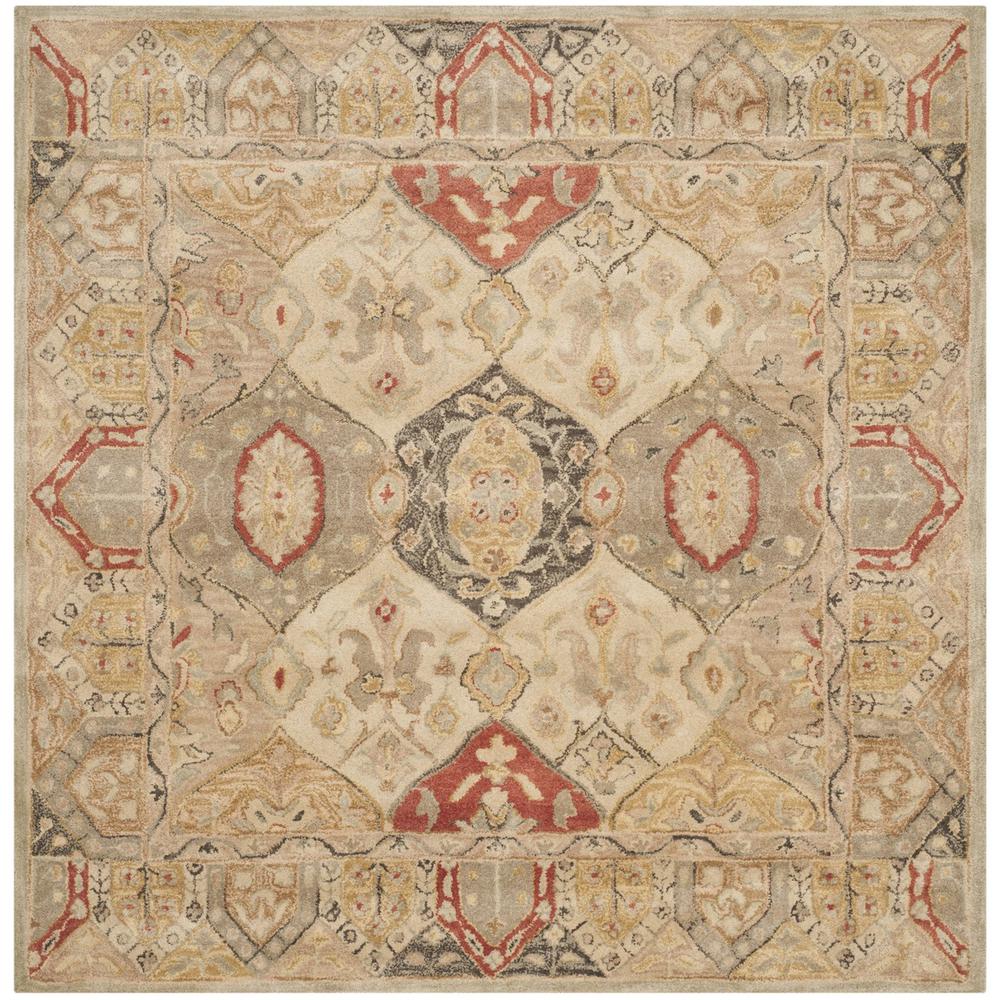ANTIQUITY, BEIGE / MULTI, 6' X 6' Square, Area Rug, AT830A-6SQ. Picture 1