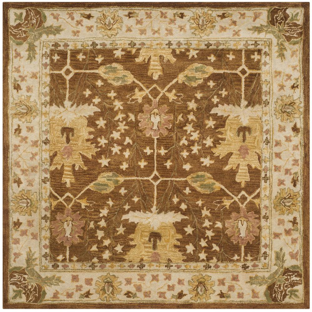 ANTIQUITY, BROWN / BEIGE, 6' X 6' Square, Area Rug, AT840B-6SQ. Picture 1