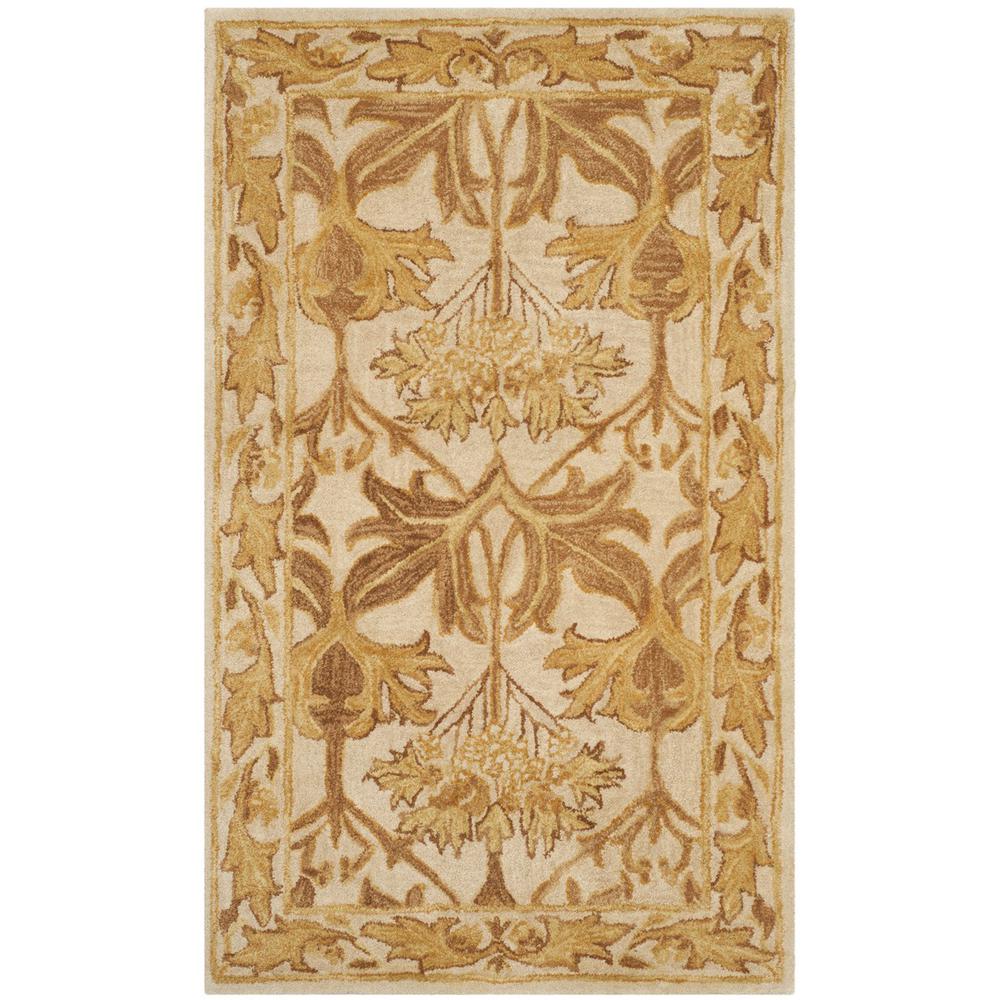 ANTIQUITY, BEIGE / GOLD, 3' X 5', Area Rug. Picture 1