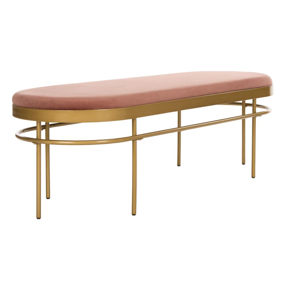 Sylva Oval Bench, Dusty Rose/Gold. Picture 6