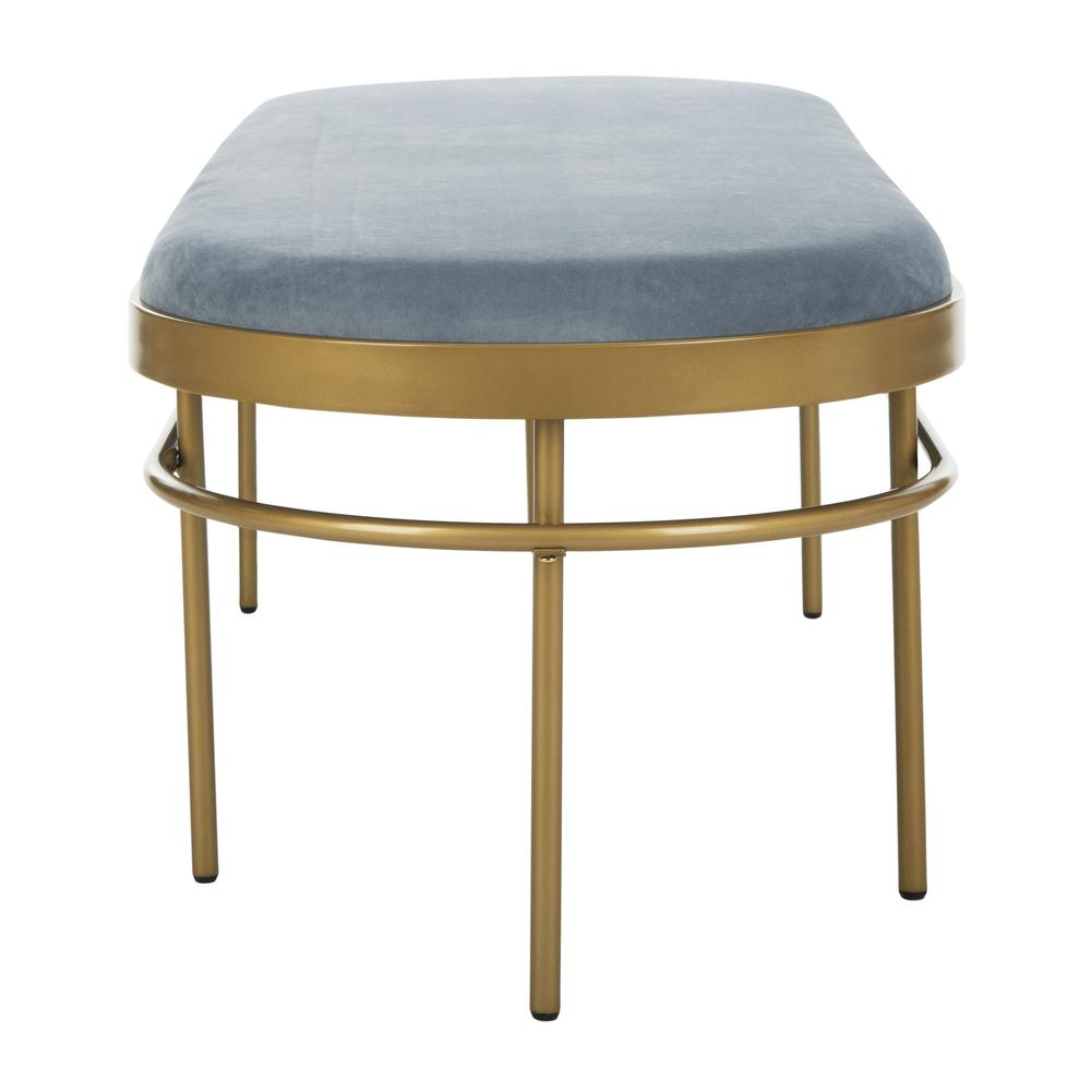 Sylva Oval Bench, Slate Blue/Gold. Picture 7