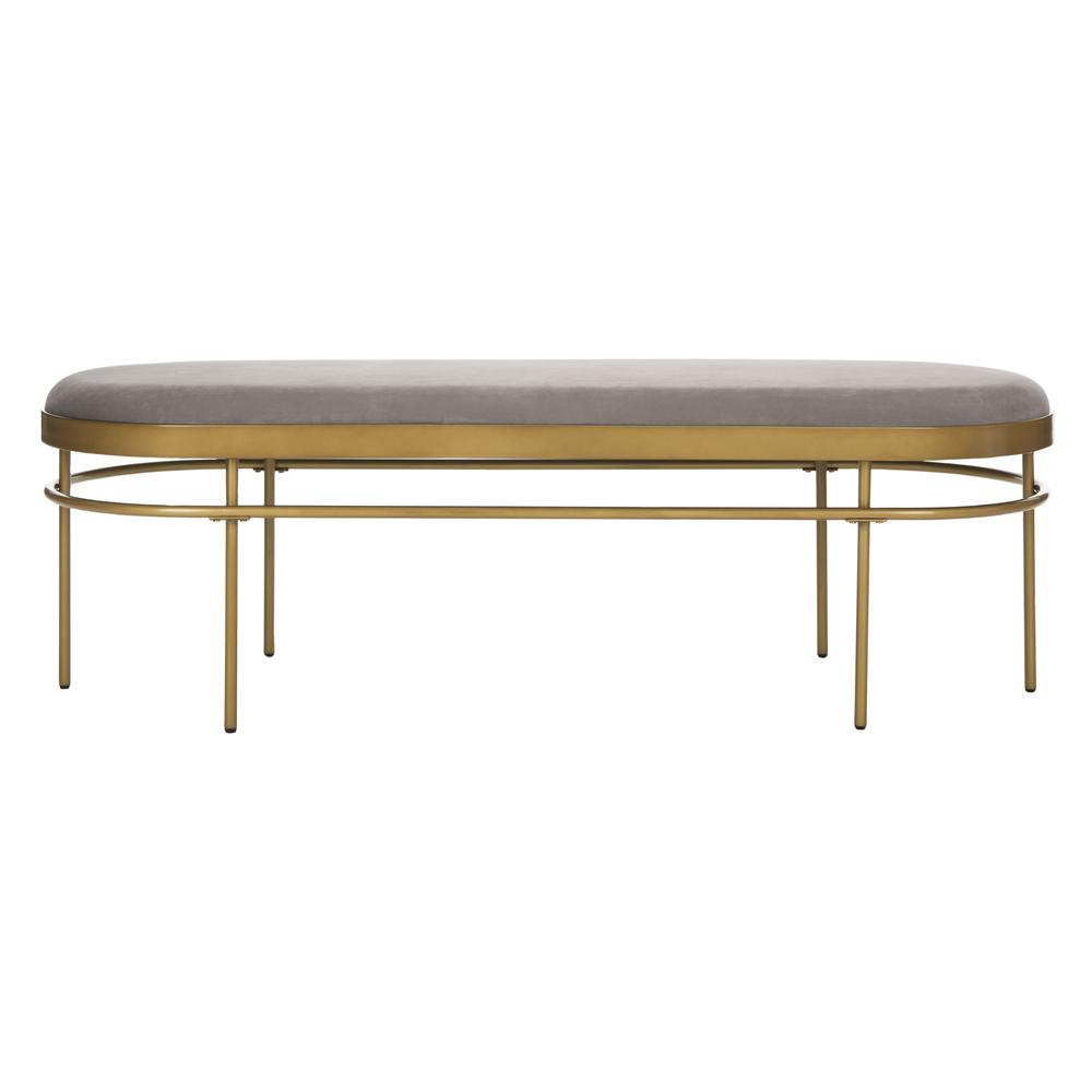 Sylva Oval Bench, Grey/Gold. Picture 1