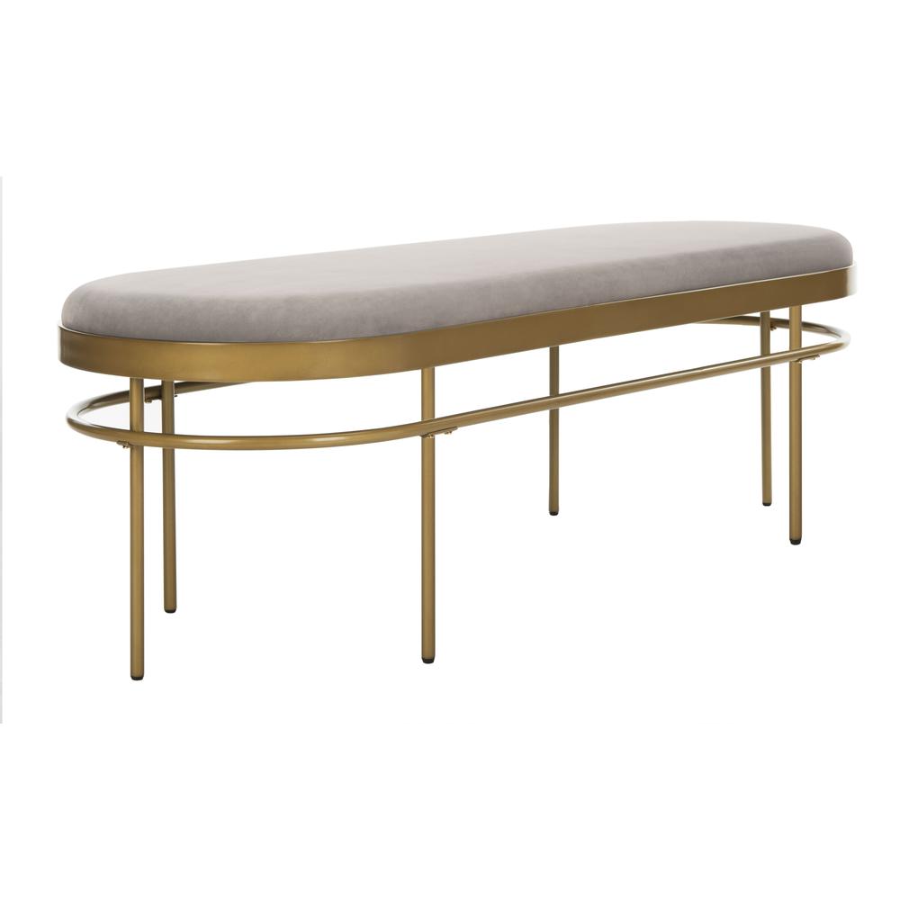 Sylva Oval Bench, Grey/Gold. Picture 6