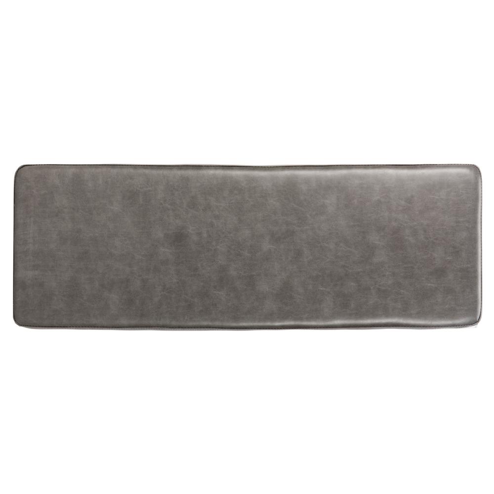 Chase Faux Leather Bench, Grey. Picture 9