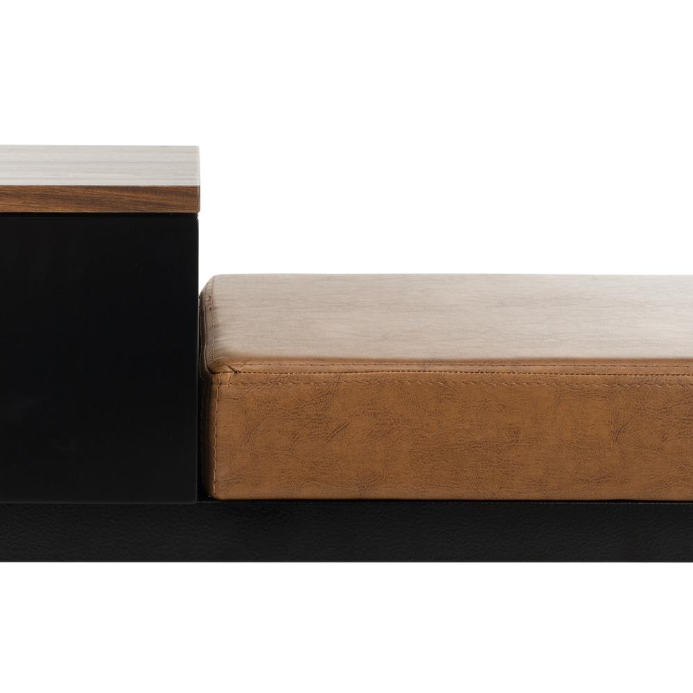 Maruka Bench With Storage, Light Brown. Picture 4