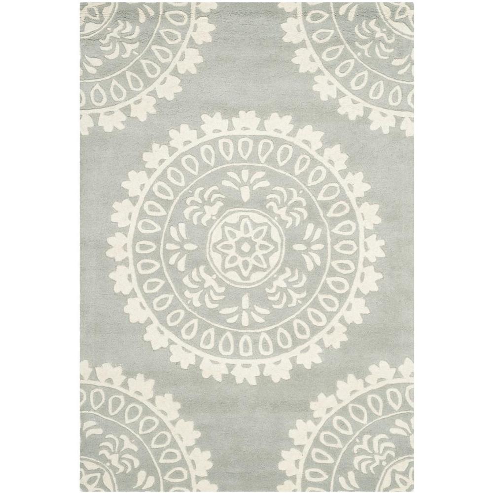 BELLA, GREY / IVORY, 4' X 6', Area Rug, BEL122A-4. The main picture.