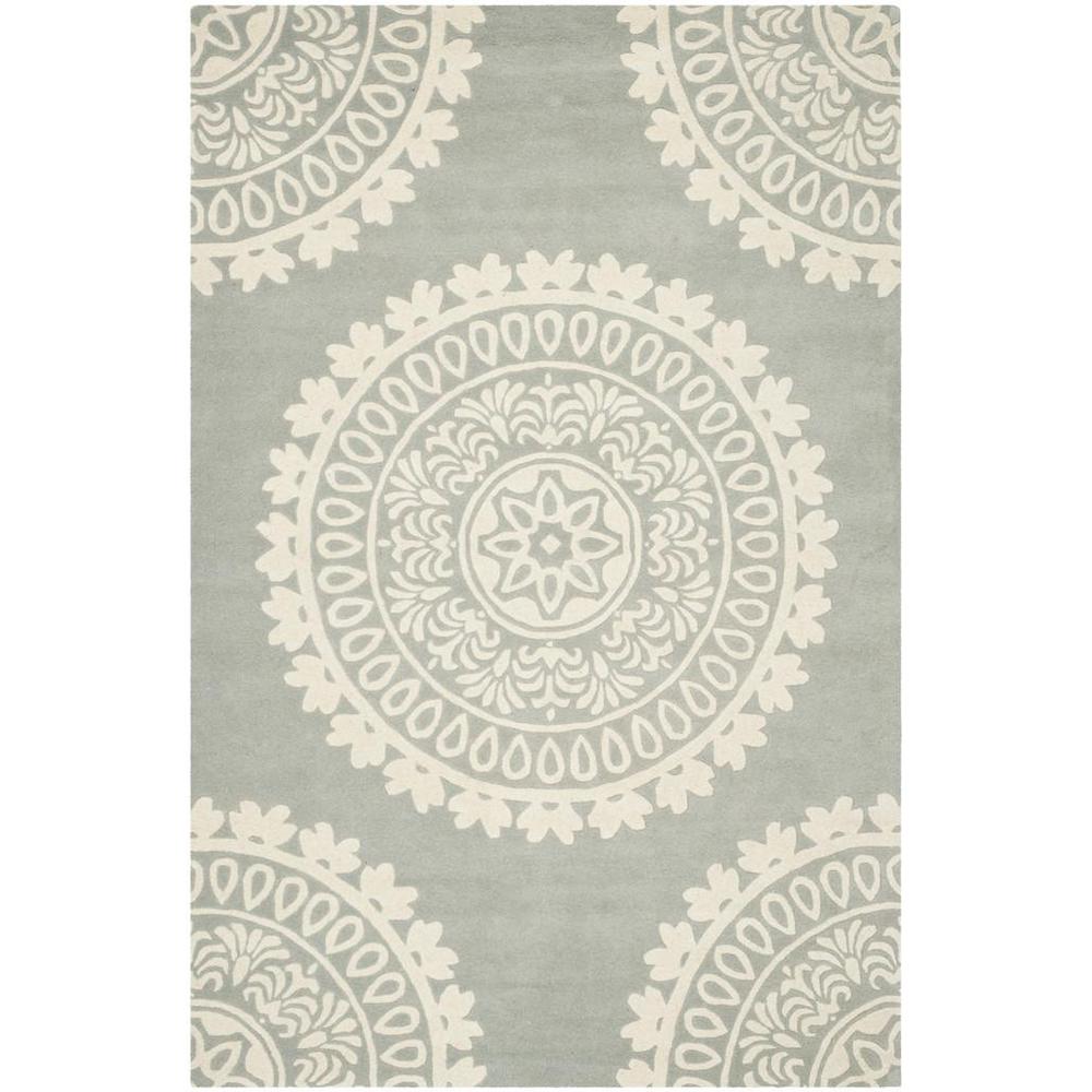 BELLA, GREY / IVORY, 6' X 9', Area Rug, BEL122A-6. Picture 1