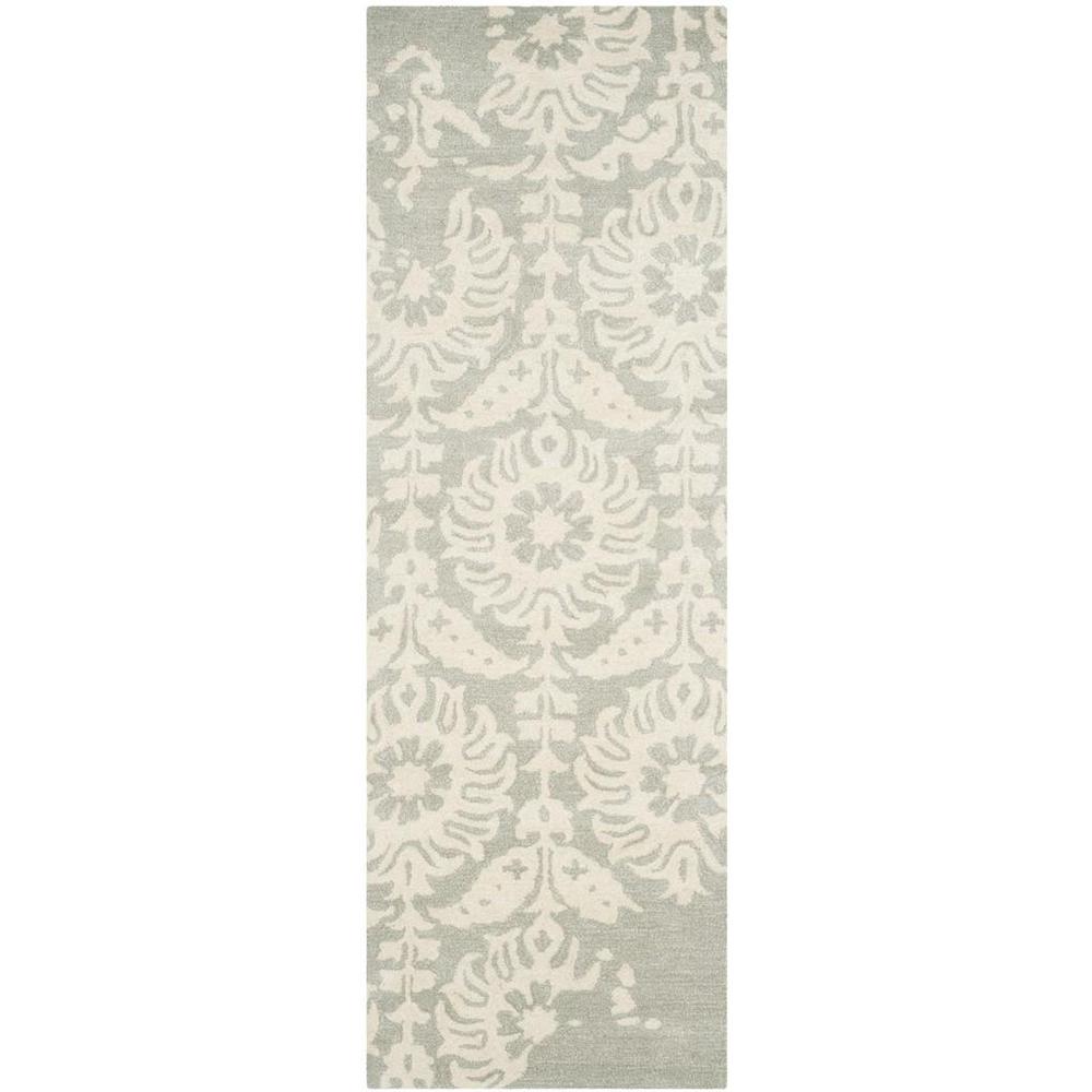 BELLA, LIGHT GREY / IVORY, 2'-3" X 7', Area Rug. Picture 1