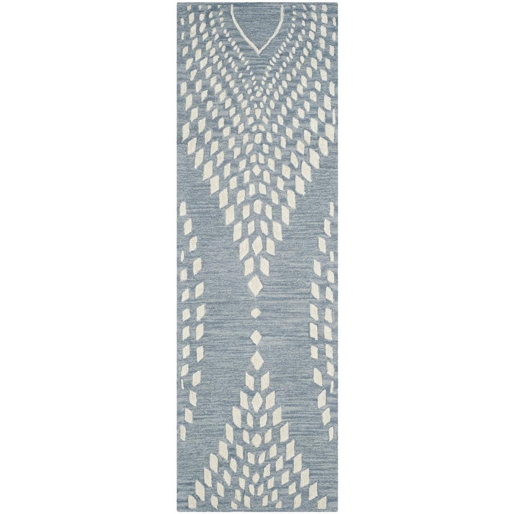 BELLA, BLUE / IVORY, 2'-3" X 7', Area Rug, BEL126A-27. Picture 1