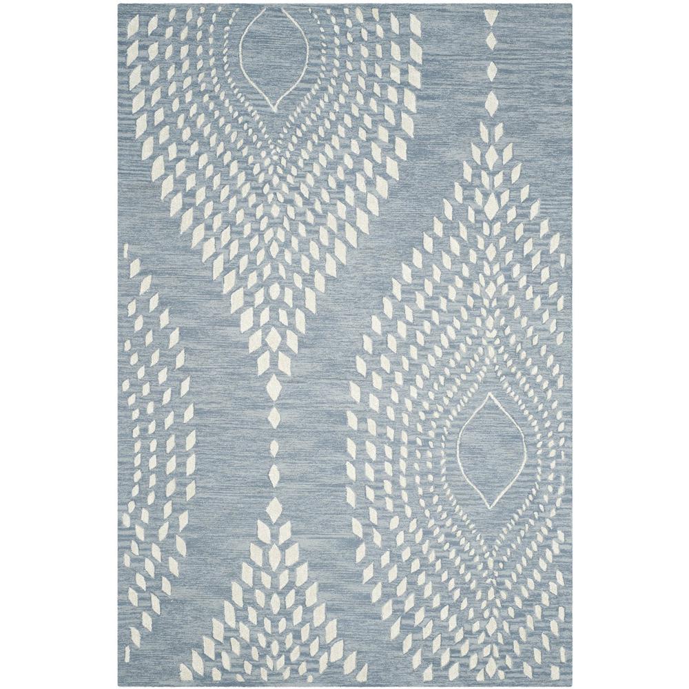 BELLA, BLUE / IVORY, 6' X 9', Area Rug, BEL126A-6. Picture 1