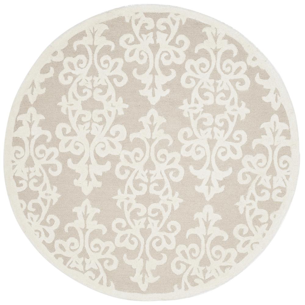 BELLA, SAND / IVORY, 5' X 5' Round, Area Rug, BEL127B-5R. Picture 1
