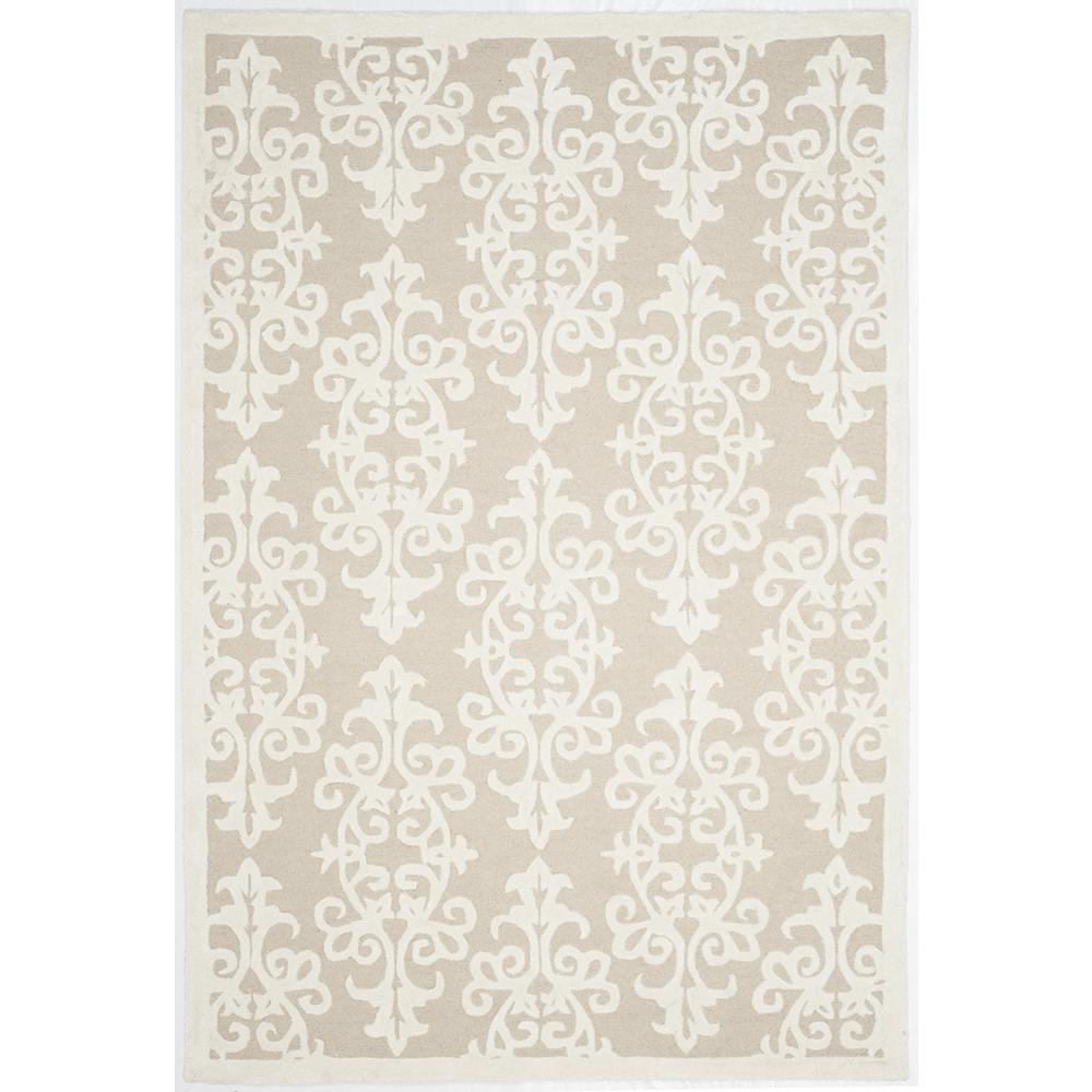 BELLA, SAND / IVORY, 6' X 9', Area Rug, BEL127B-6. Picture 1