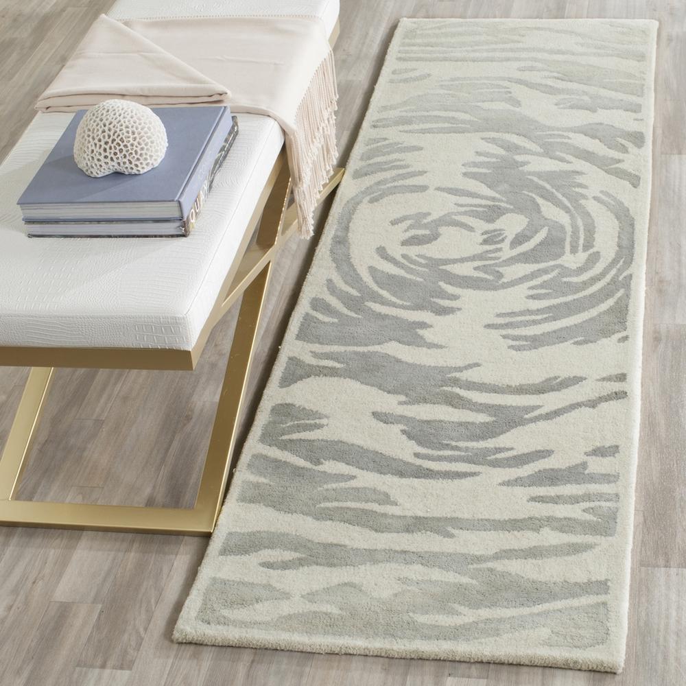 BELLA, IVORY / GREY, 2'-3" X 9', Area Rug, BEL128A-29. Picture 1