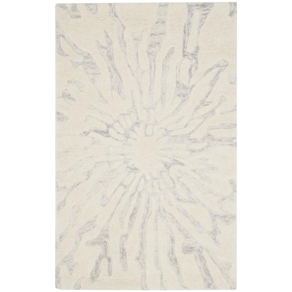 BELLA, SILVER / IVORY, 2'-6" X 4', Area Rug, BEL129A-24. Picture 1